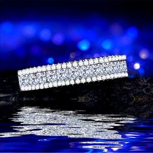 Fashion Women Princess Cut Cubic Zirconia 925 S